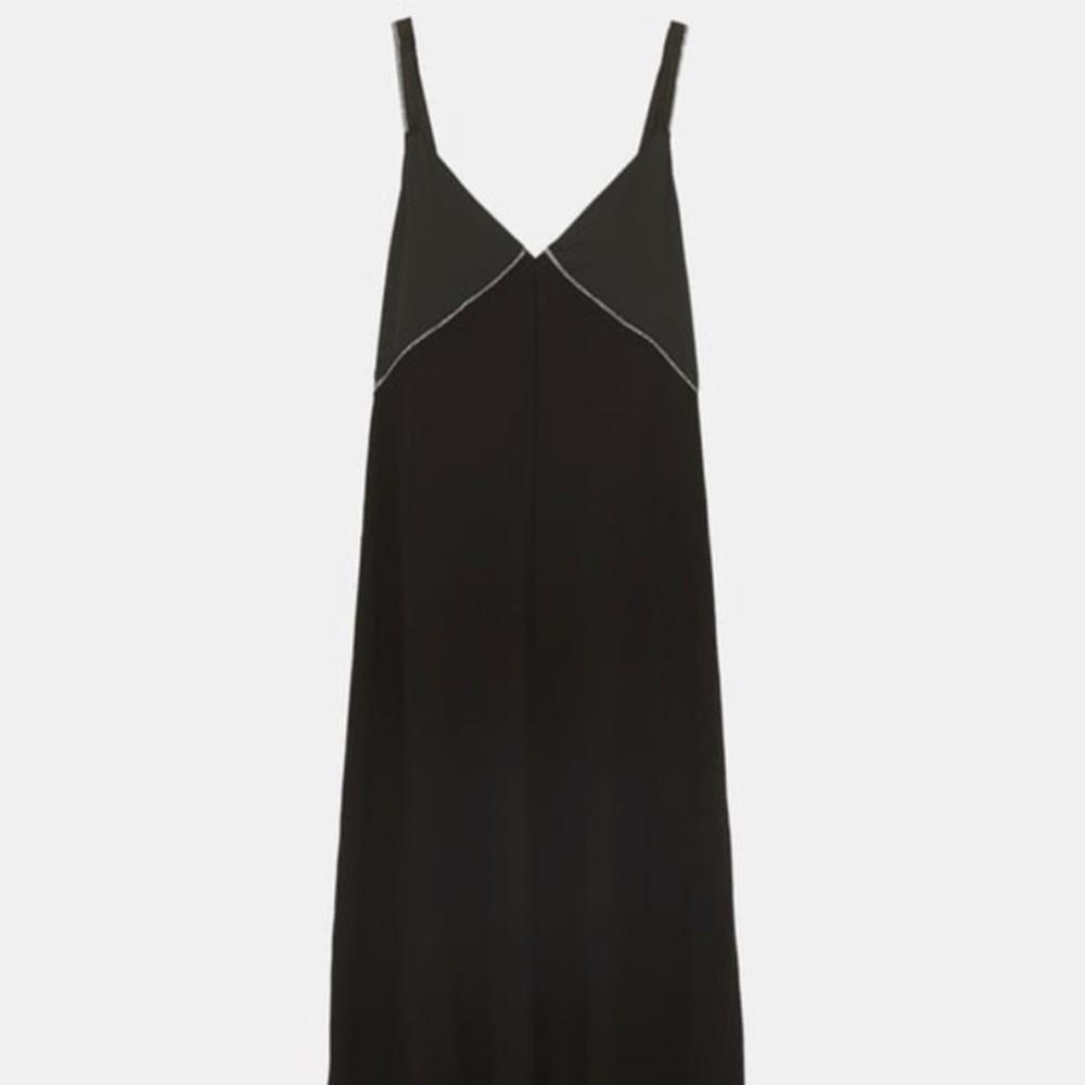 Zara dress with silver glitter piping